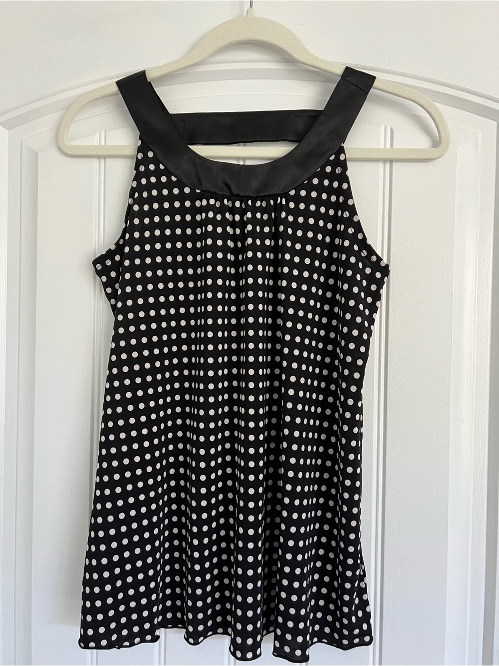 Byer California Black and White Polka Dot Top